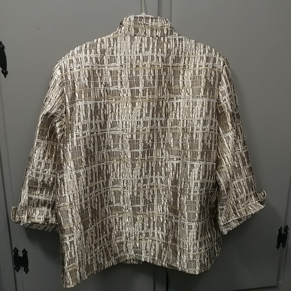 Painted Pony USA Vintage Gold Metallic Tapestry Jacket Women's Large - Picture 5 of 16